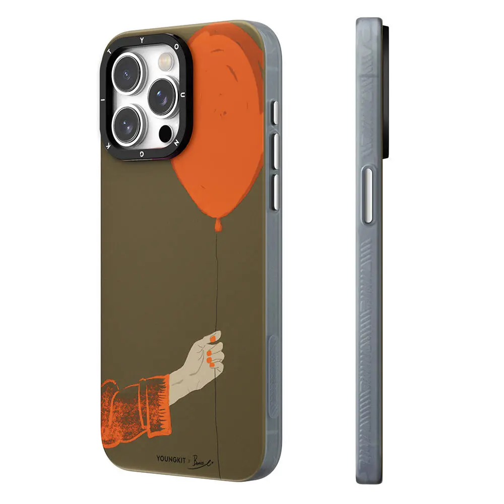 iPhone 14 Pro Max MagSafe Uyumlu Kılıf - Youngkit Orange Serisi Flying Balloon