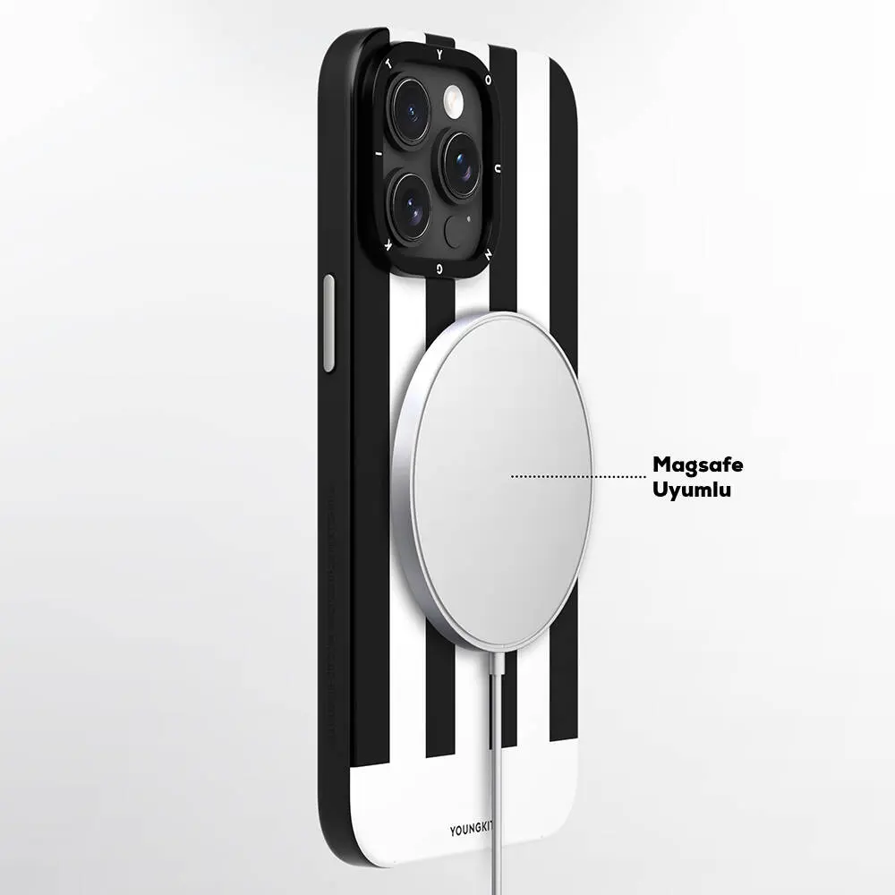 iPhone 14 Pro Max MagSafe Uyumlu Kılıf - Youngkit Striped Piano Keys