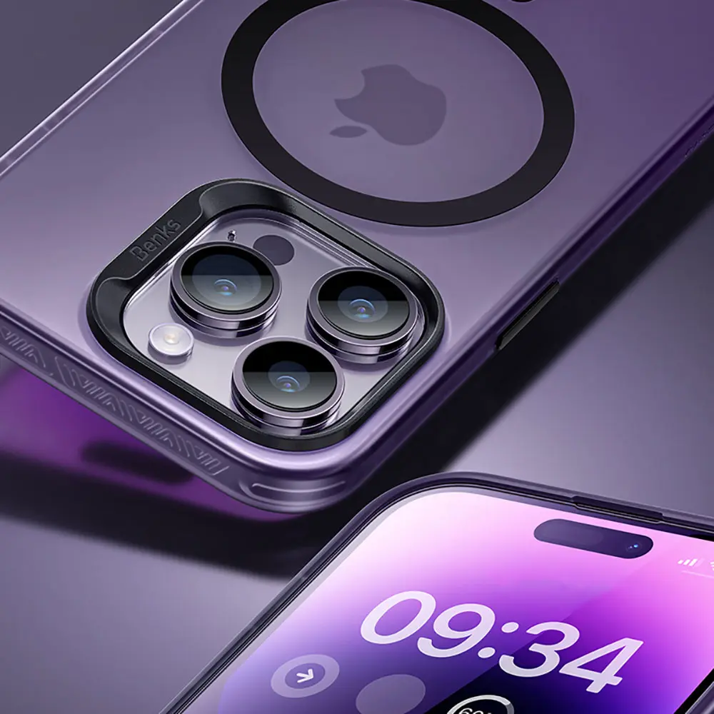 iPhone 14 Pro Max MagSafe Uyumlu Şeffaf Kılıf - Benks Lucid Armor