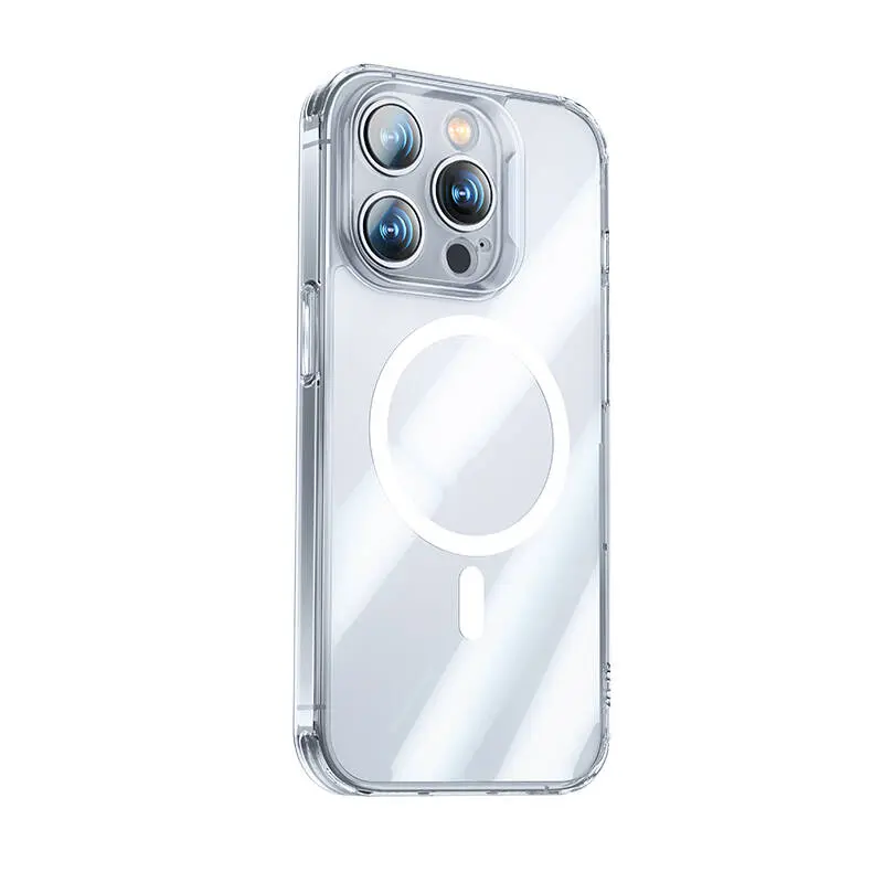 iPhone 14 Pro Max MagSafe Uyumlu Şeffaf Kılıf - Benks Magnetic Shiny Glass