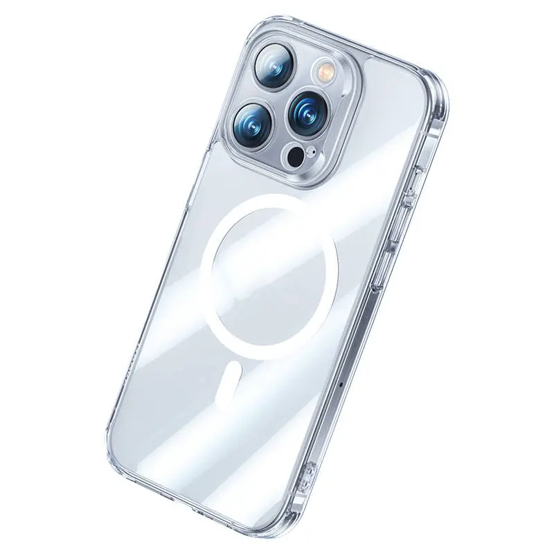 iPhone 14 Pro Max MagSafe Uyumlu Şeffaf Kılıf - Benks Magnetic Shiny Glass