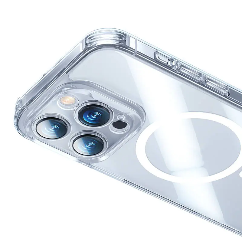 iPhone 14 Pro Max MagSafe Uyumlu Şeffaf Kılıf - Benks Magnetic Shiny Glass