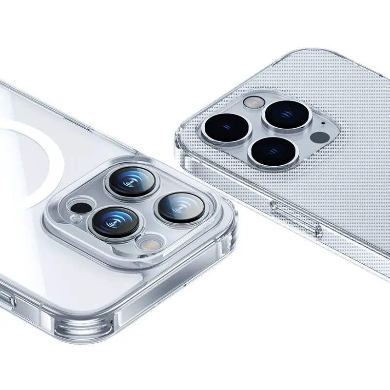 iPhone 14 Pro Max MagSafe Uyumlu Şeffaf Kılıf - Benks Magnetic Shiny Glass
