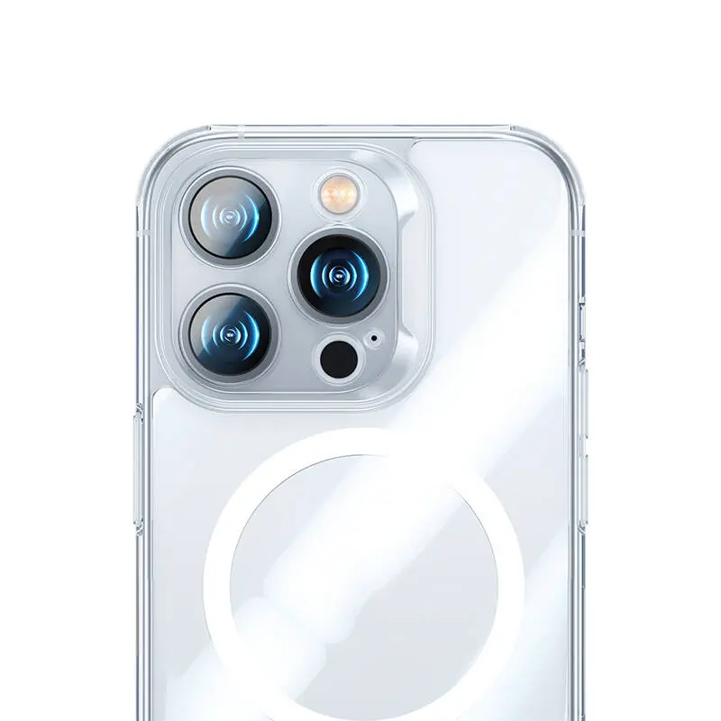 iPhone 14 Pro Max MagSafe Uyumlu Şeffaf Kılıf - Benks Magnetic Shiny Glass