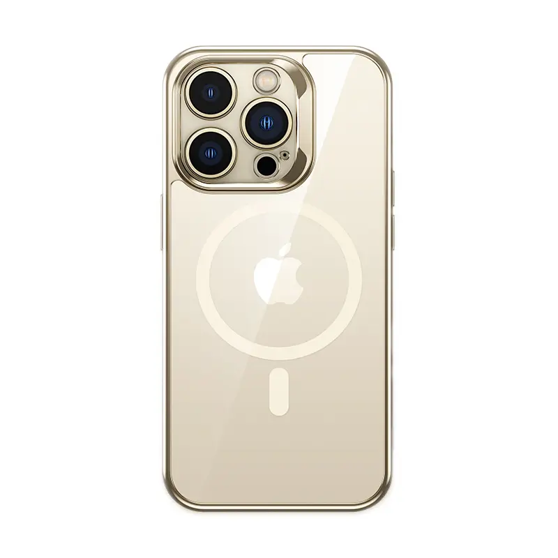 iPhone 14 Pro Max MagSafe Uyumlu Cam Yüzeyli Kılıf - Benks Electroplated