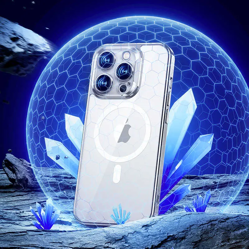 iPhone 14 Pro Max MagSafe Uyumlu Cam Yüzeyli Kılıf - Benks Electroplated