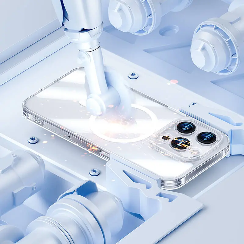 iPhone 14 Pro Max MagSafe Uyumlu Kamera Korumalı Şeffaf Kılıf - Benks Corning Glass