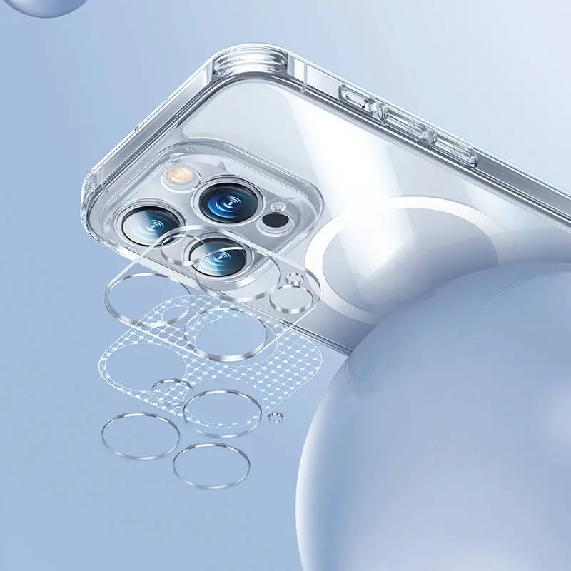 iPhone 14 Pro Max MagSafe Uyumlu Kamera Korumalı Şeffaf Kılıf - Benks Corning Glass
