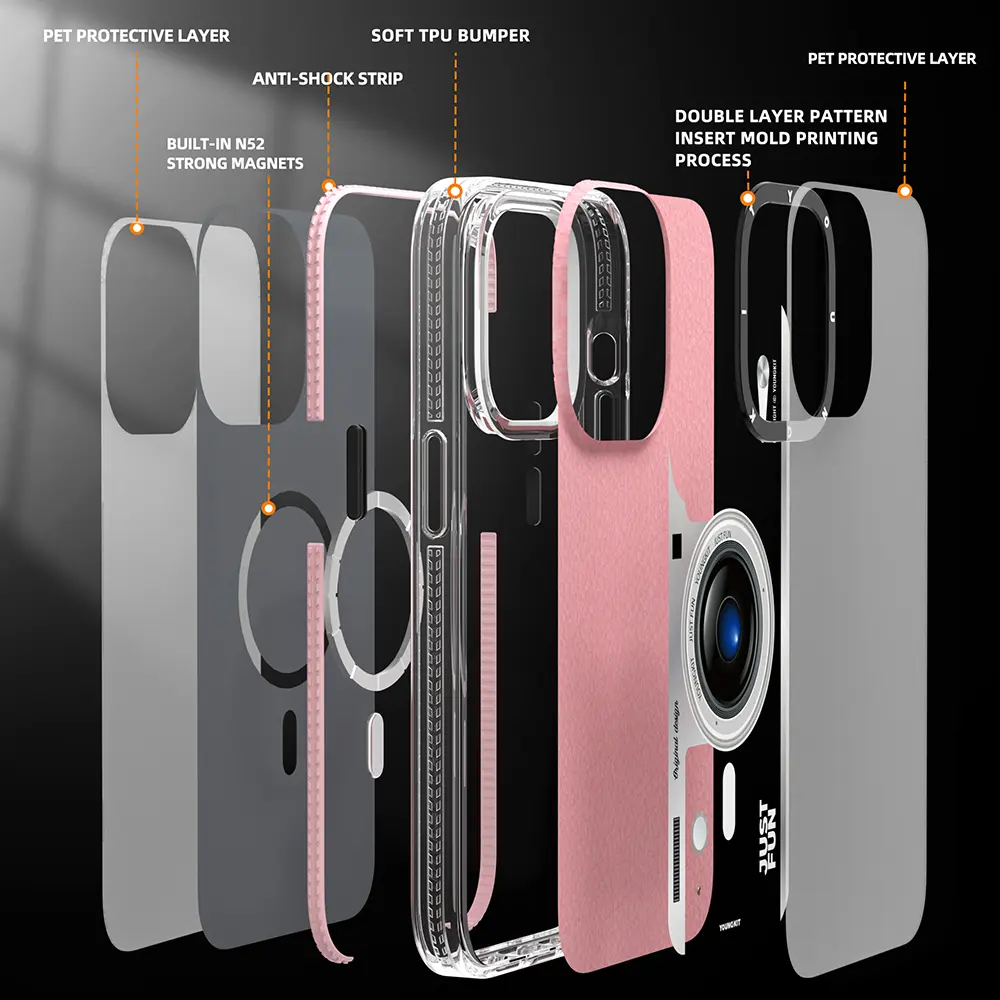 iPhone 14 Pro Max MagSafe Uyumlu Lens Figürlü Kılıf - YoungKit Art Film