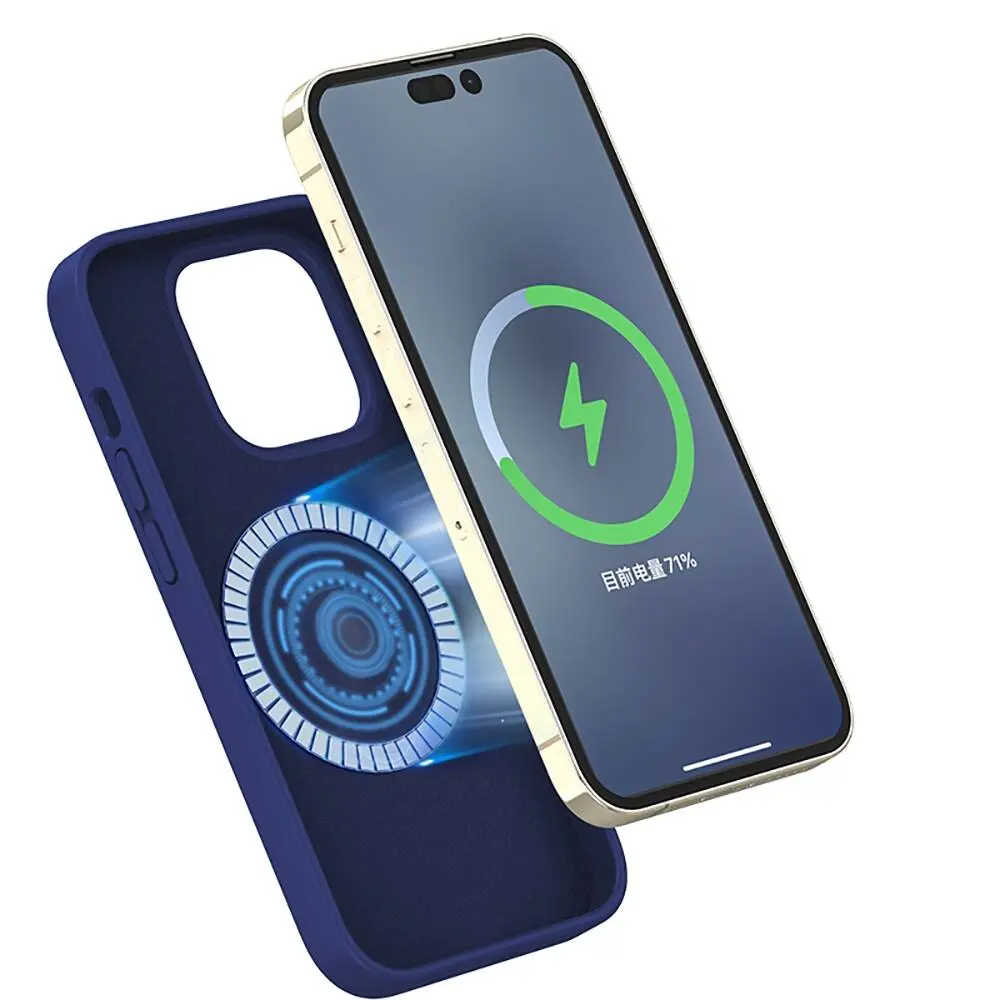 iPhone 14 Pro Max MagSafe Uyumlu Sıvı Silikon Kılıf - Recci Mousse