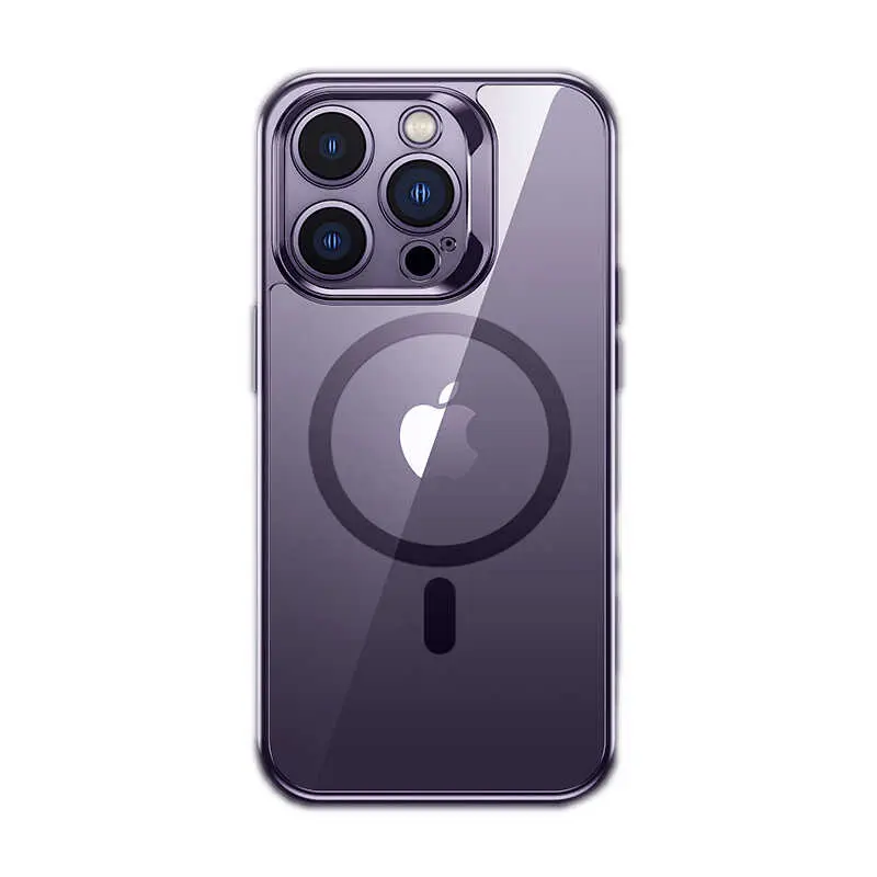 iPhone 14 Pro Max MagSafe Uyumlu Cam Arka Yüzeyli Kılıf - Benks Electroplated