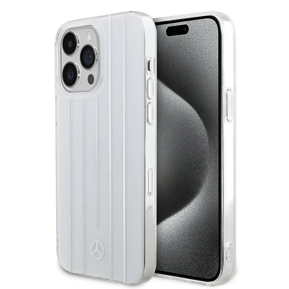 iPhone 14 Pro Max Sert PC Paralel Çizgi Desenli Kılıf - Mercedes Benz New Urban 3