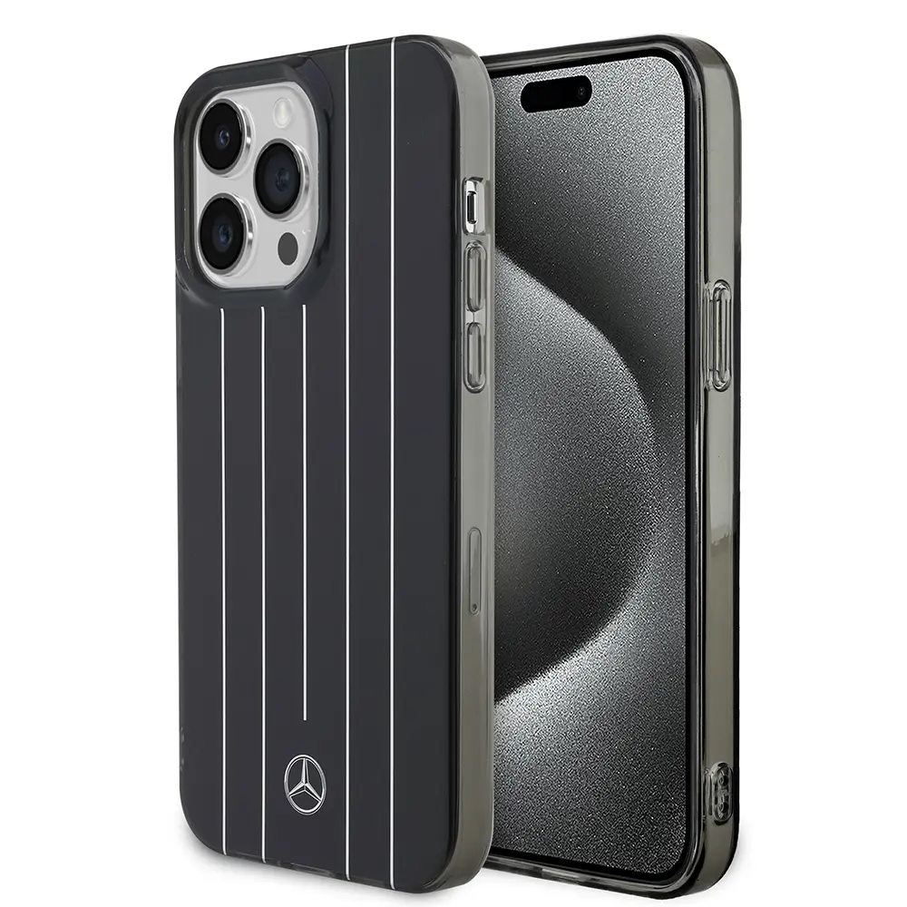 iPhone 14 Pro Max Sert PC Paralel Çizgi Desenli Kılıf - Mercedes Benz New Urban 3