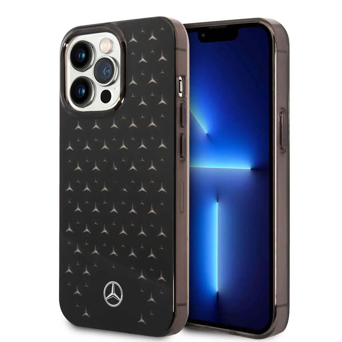 iPhone 14 Pro Max Şeffaf Yıldız Desenli Kılıf - Mercedes Benz