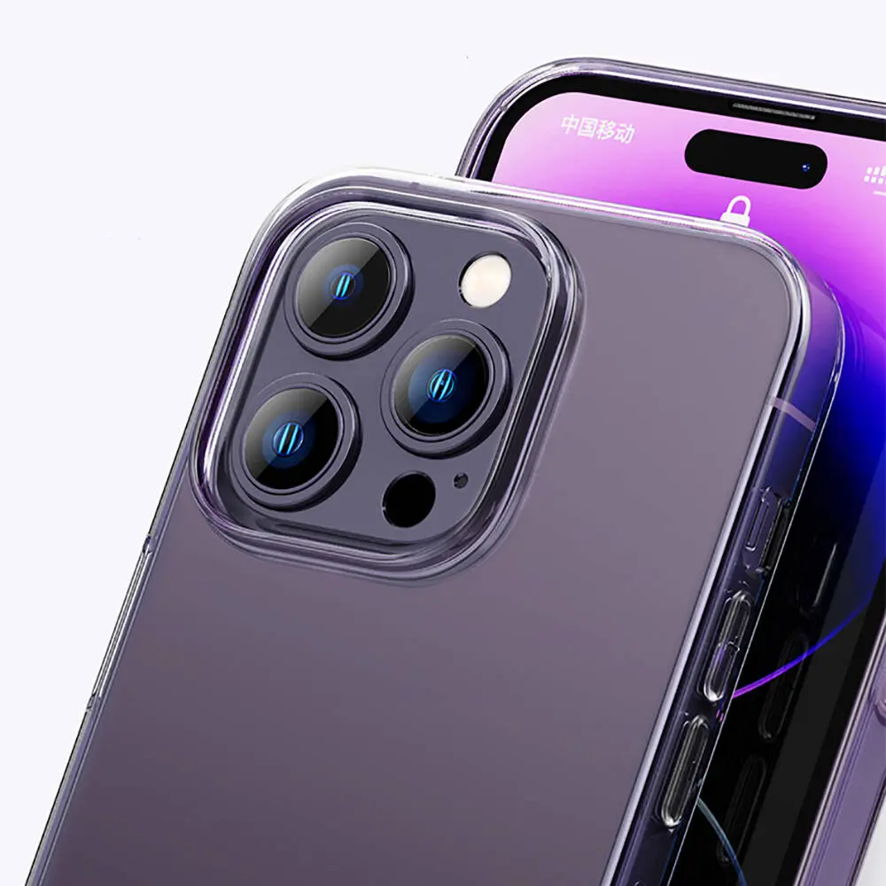 iPhone 14 Pro Max Şeffaf Silikon Kılıf, Airbagli Darbe Emici - Recci Clarity