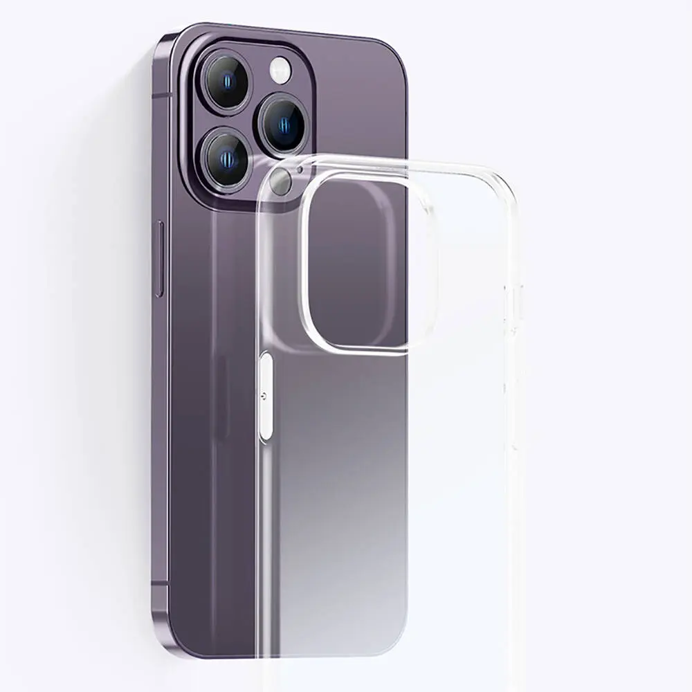 iPhone 14 Pro Max Şeffaf Silikon Kılıf, Airbagli Darbe Emici - Recci Clarity