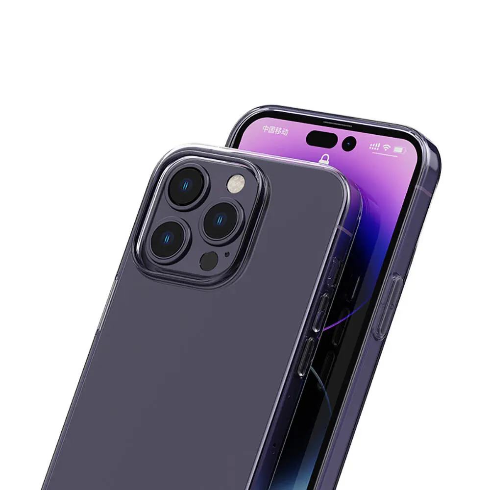 iPhone 14 Pro Max Şeffaf Silikon Kılıf, Airbagli Darbe Emici - Recci Clarity