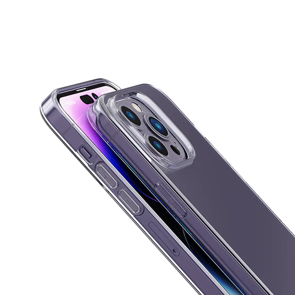 iPhone 14 Pro Max Şeffaf Silikon Kılıf, Airbagli Darbe Emici - Recci Clarity