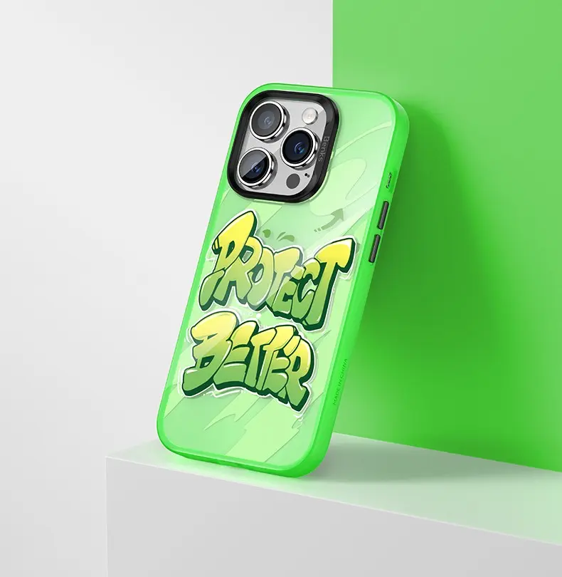 iPhone 14 Pro Max Airbagli TPU Kılıf, Yazı Temalı - Benks Dynamic New