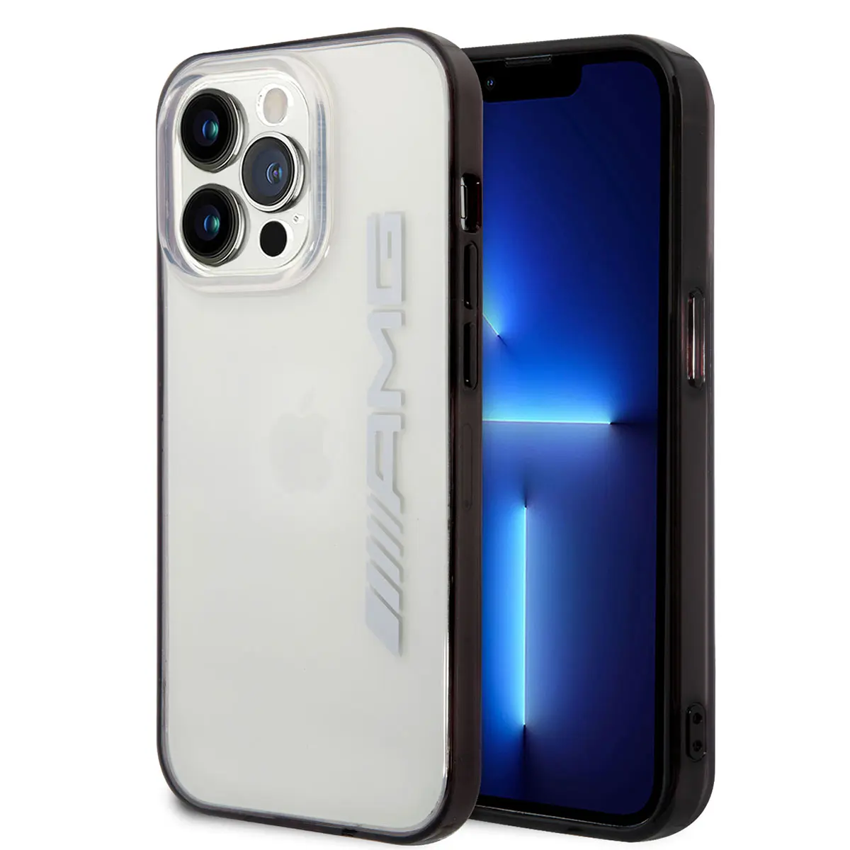 iPhone 14 Pro Max Şeffaf Siyah Çerçeveli Kılıf - AMG