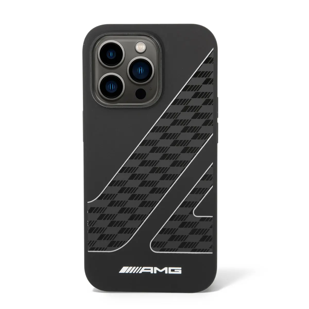iPhone 14 Pro Max Liquid Silikon Damalı Bayrak Desenli Kılıf - AMG