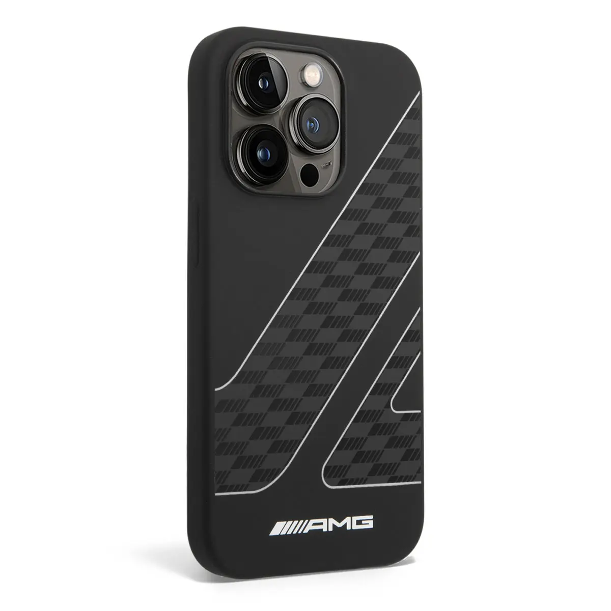iPhone 14 Pro Max Liquid Silikon Damalı Bayrak Desenli Kılıf - AMG