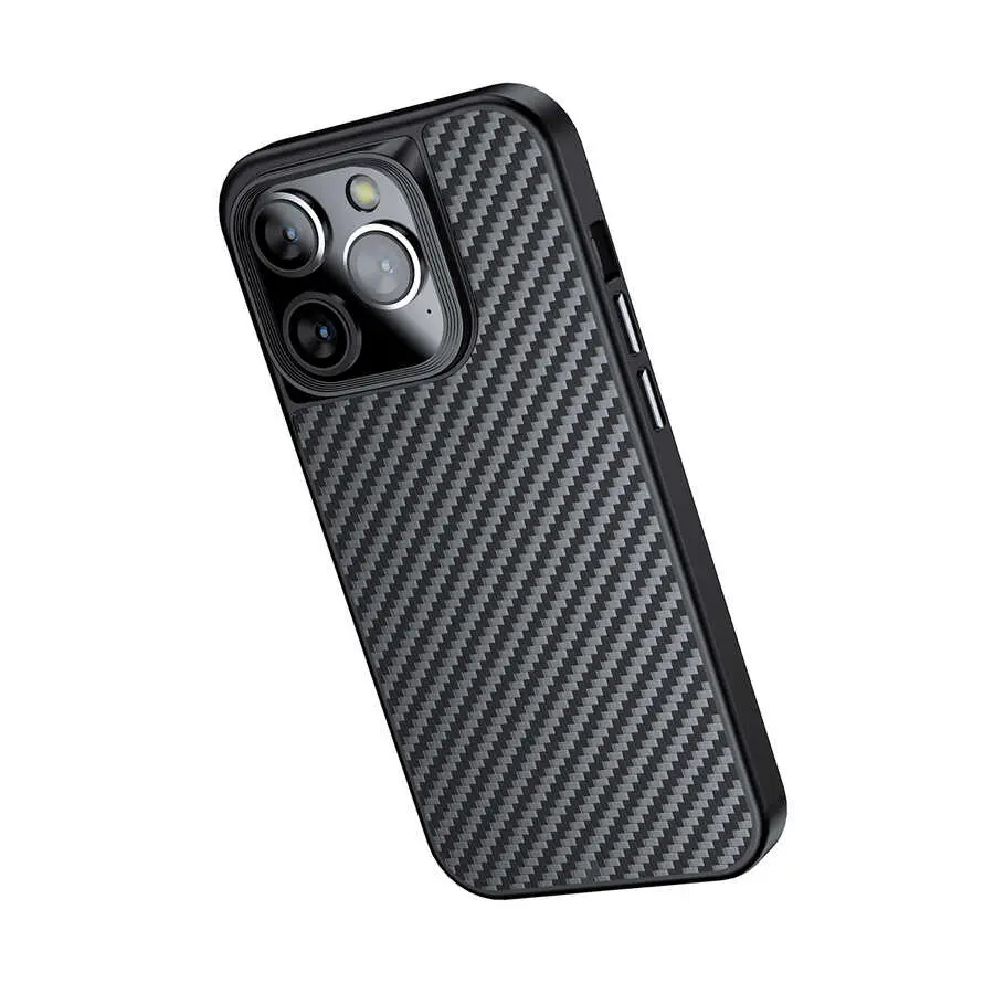 iPhone 14 Pro Max MagSafe Uyumlu Aramid Karbon Fiber Kılıf - Wlons Radison
