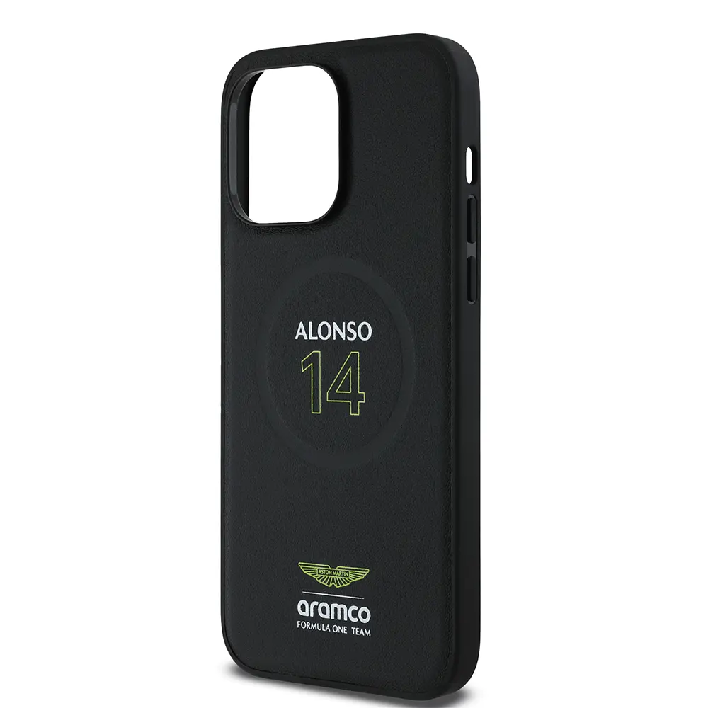 iPhone 14 Pro Max MagSafe Uyumlu PU Deri Kılıf - Aston Martin Alonso 14