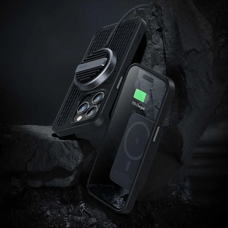 iPhone 14 Pro Max MagSafe Uyumlu Kevlar Karbon Kılıf - Benks Magnetic Cooling