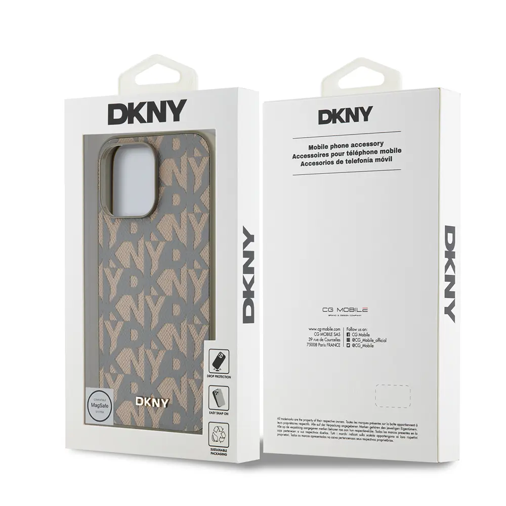 iPhone 14 Pro Max MagSafe Uyumlu Kılıf - DKNY Lisanslı Grid Pattern