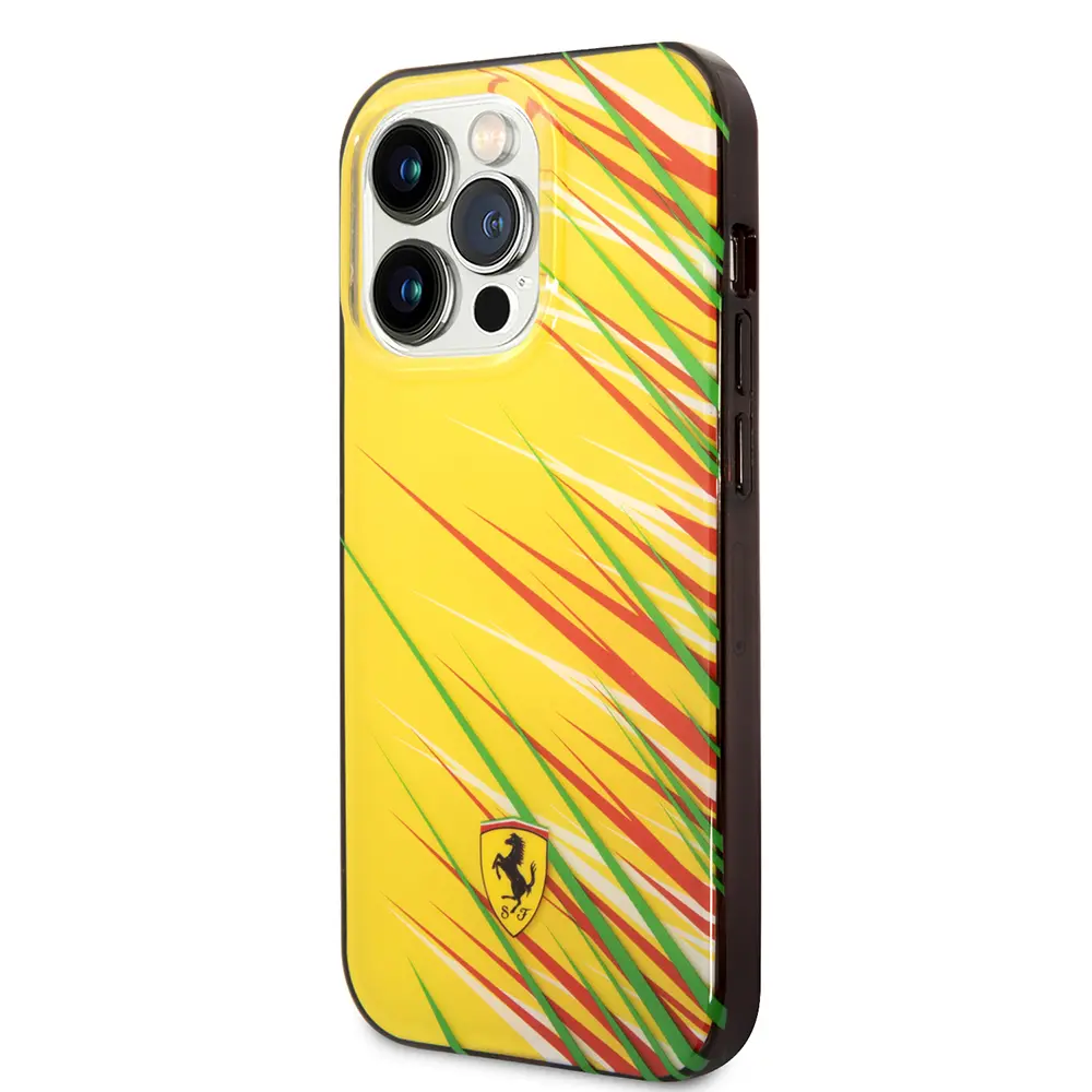 iPhone 14 Pro Max Lisanslı Ferrari Baskılı Kılıf - Çimen Desenli