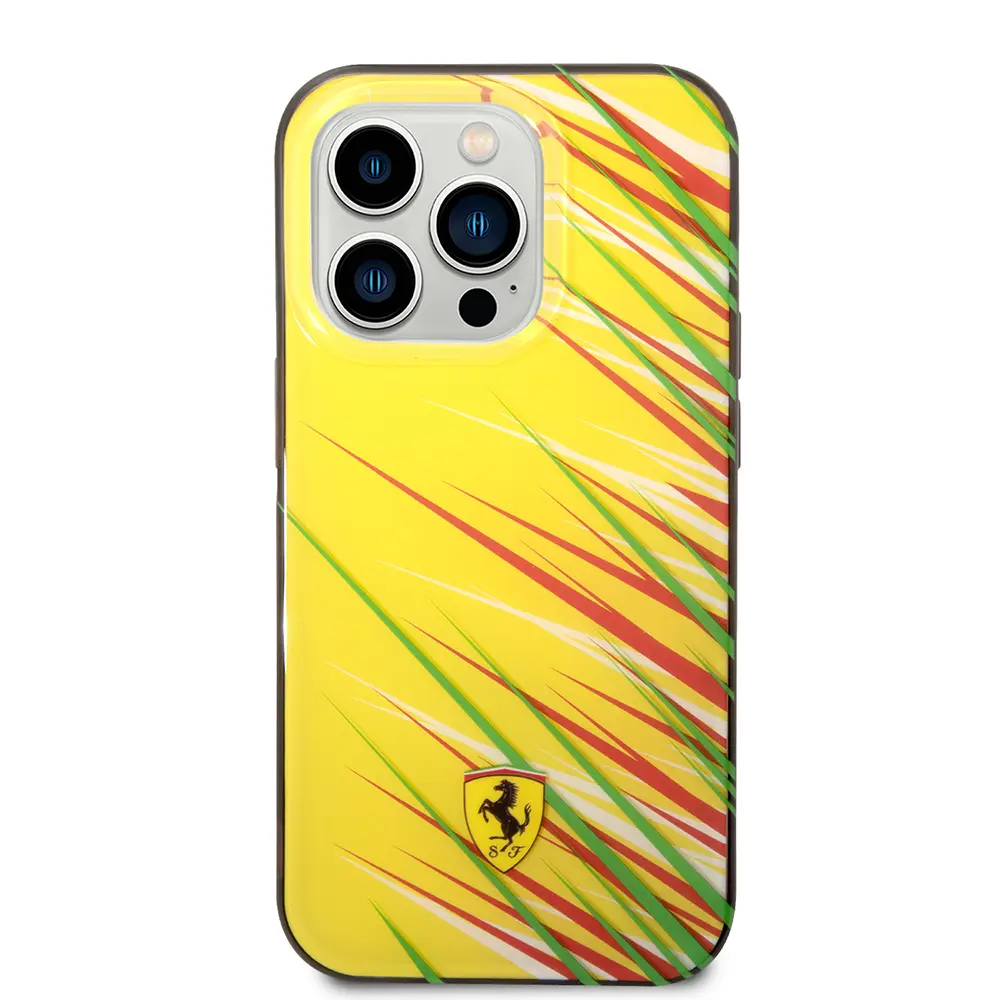 iPhone 14 Pro Max Lisanslı Ferrari Baskılı Kılıf - Çimen Desenli
