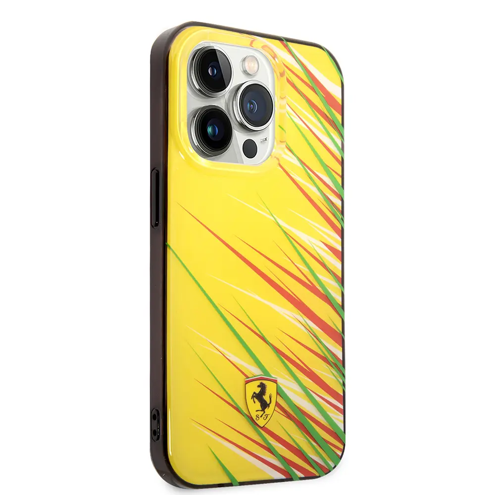 iPhone 14 Pro Max Lisanslı Ferrari Baskılı Kılıf - Çimen Desenli