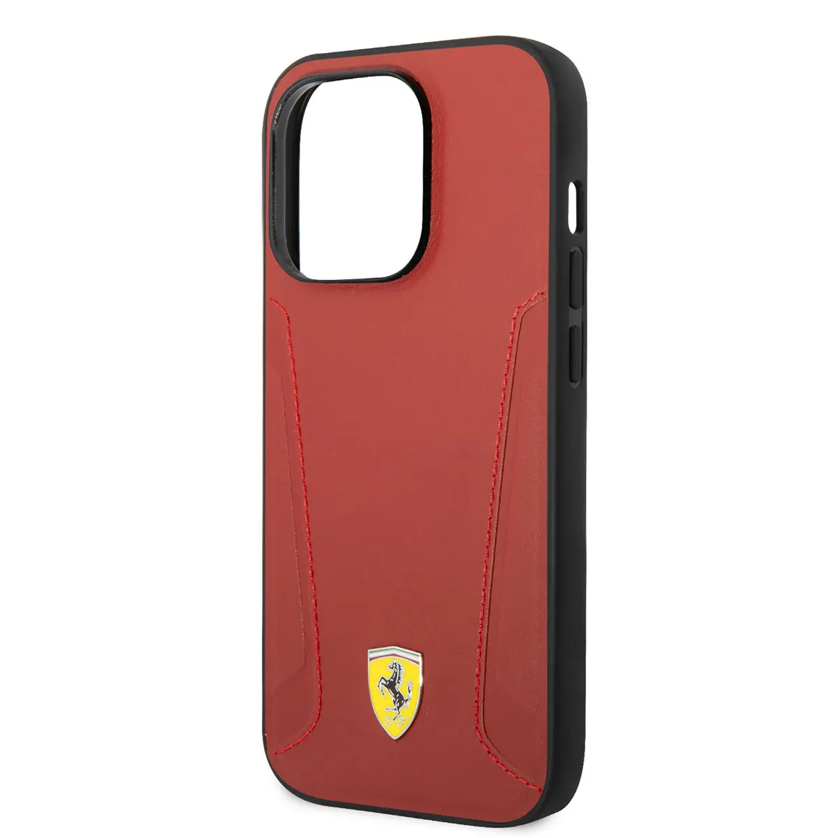 iPhone 14 Pro Max MagSafe Uyumlu Deri Kenarlı Kılıf - Ferrari