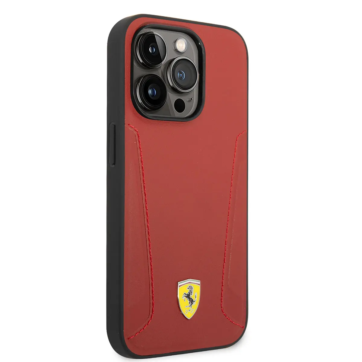 iPhone 14 Pro Max MagSafe Uyumlu Deri Kenarlı Kılıf - Ferrari
