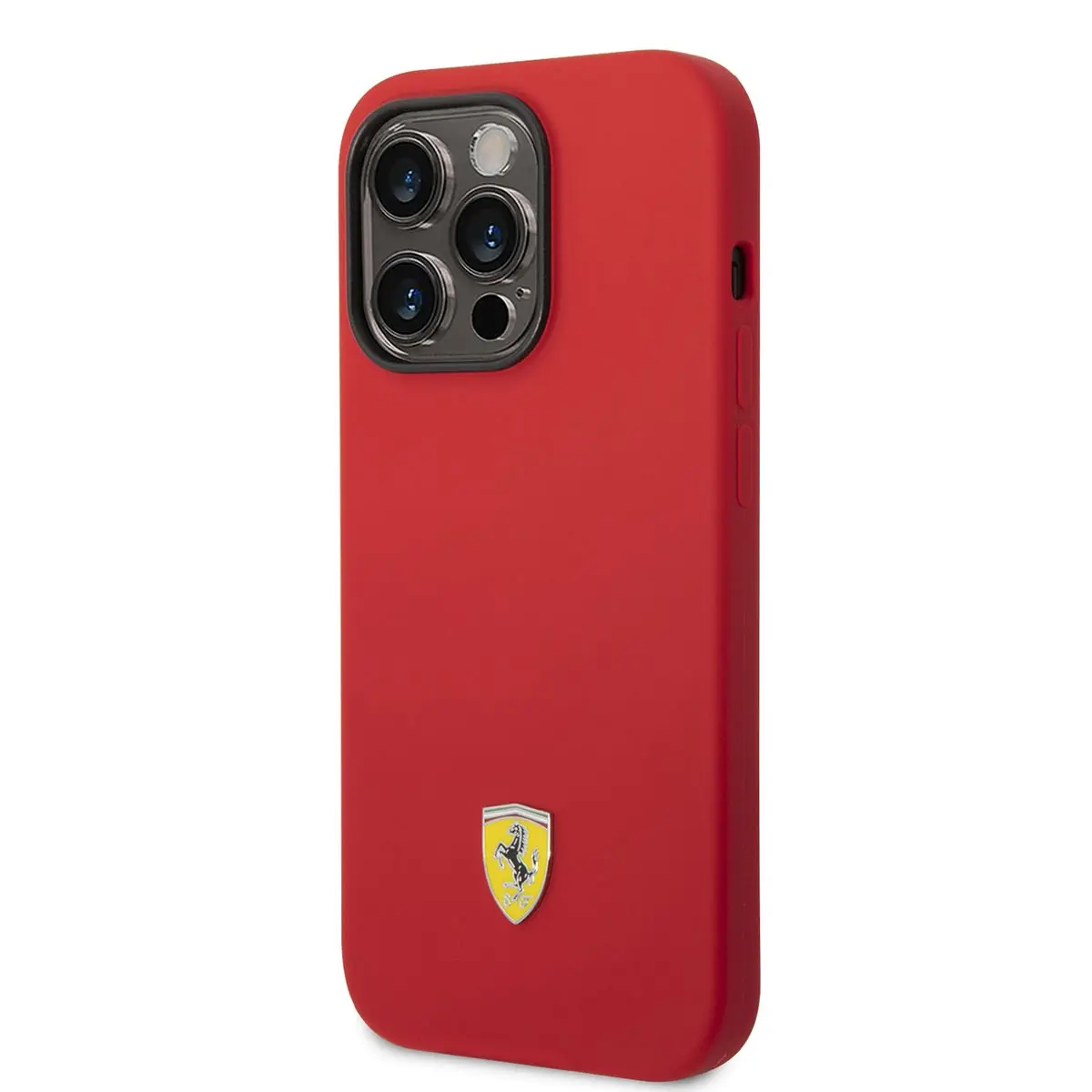 iPhone 14 Pro Max MagSafe Uyumlu Silikon Kılıf - Ferrari Metal Logo