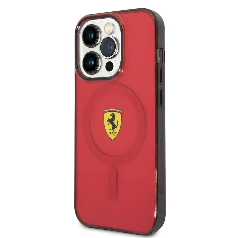iPhone 14 Pro Max MagSafe Uyumlu Yarı Şeffaf Kılıf - Ferrari