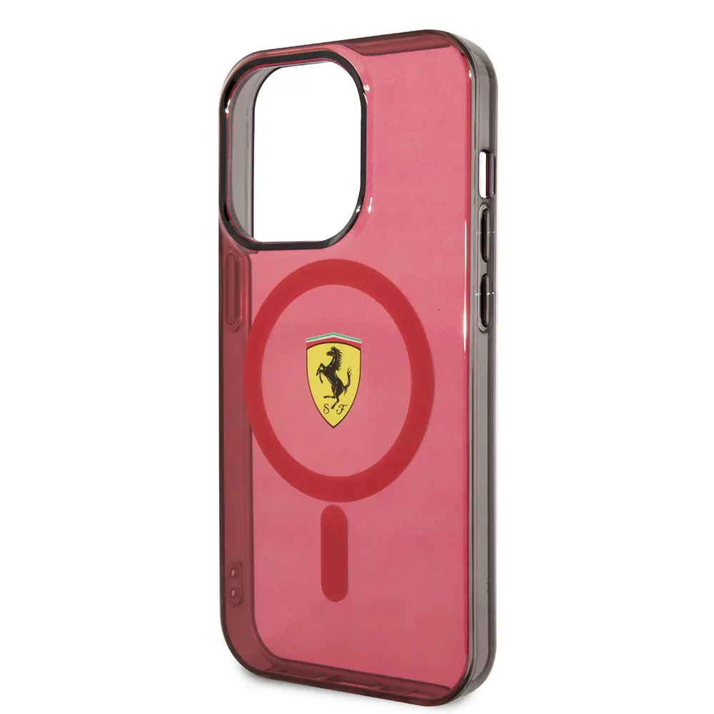 iPhone 14 Pro Max MagSafe Uyumlu Yarı Şeffaf Kılıf - Ferrari