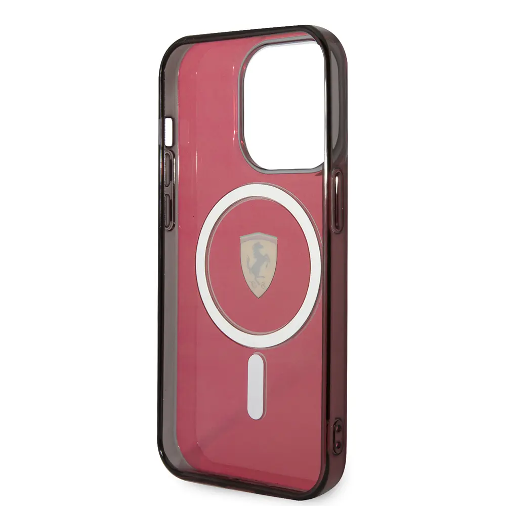 iPhone 14 Pro Max MagSafe Uyumlu Yarı Şeffaf Kılıf - Ferrari