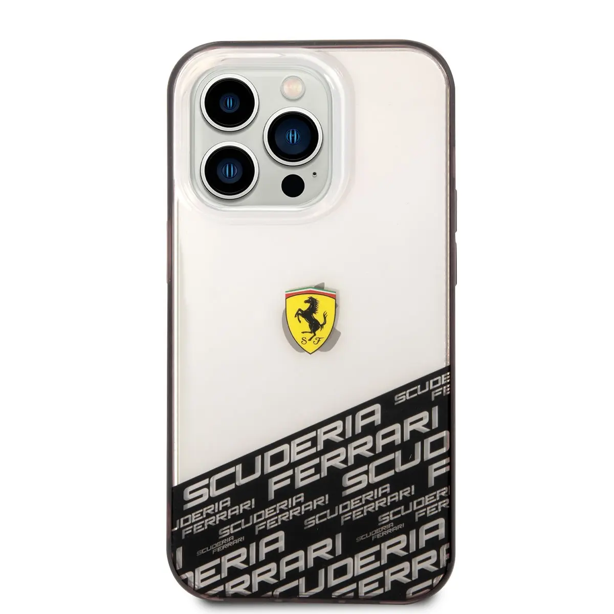 iPhone 14 Pro Max Şeffaf Kılıf, Alt Kısım Baskılı - Ferrari