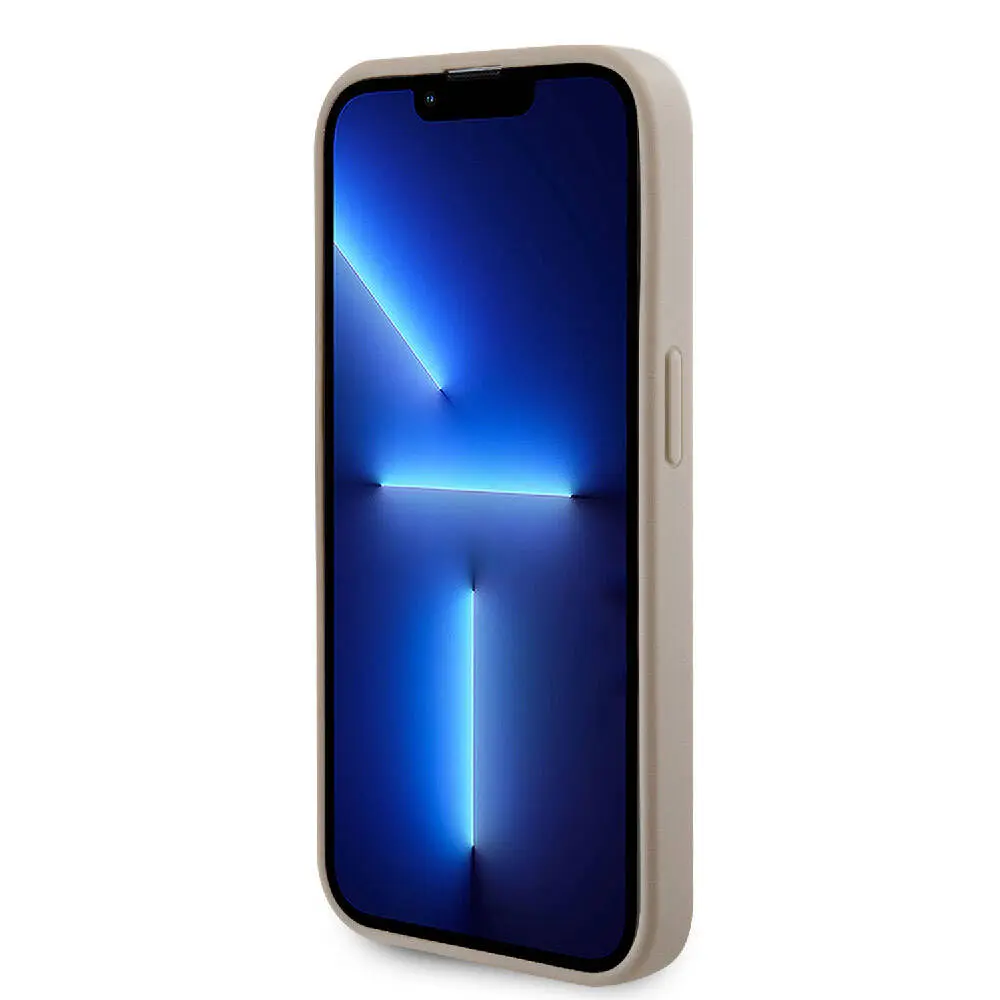 iPhone 14 Pro Max Delikli Yazı ve 4G Glitter Metal Logolu Kılıf - Guess