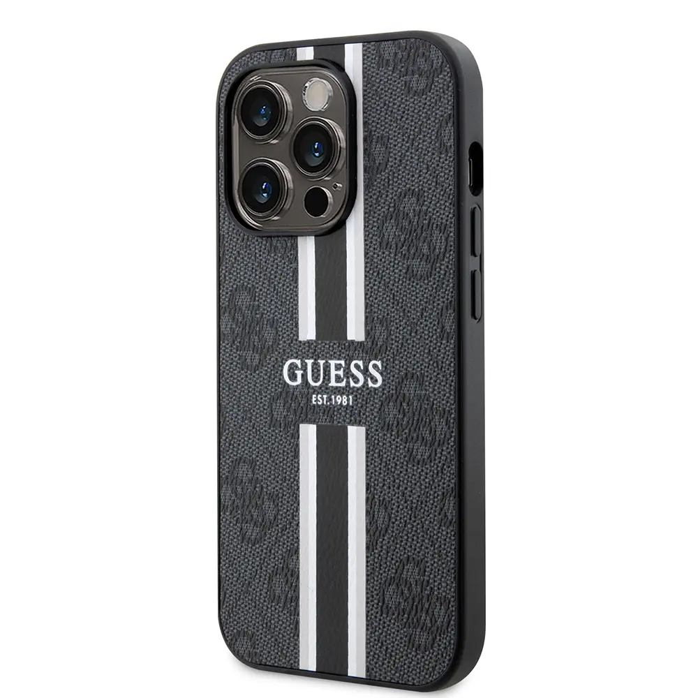 iPhone 14 Pro Max MagSafe Uyumlu 4G Şerit Tasarımlı Kılıf - Guess