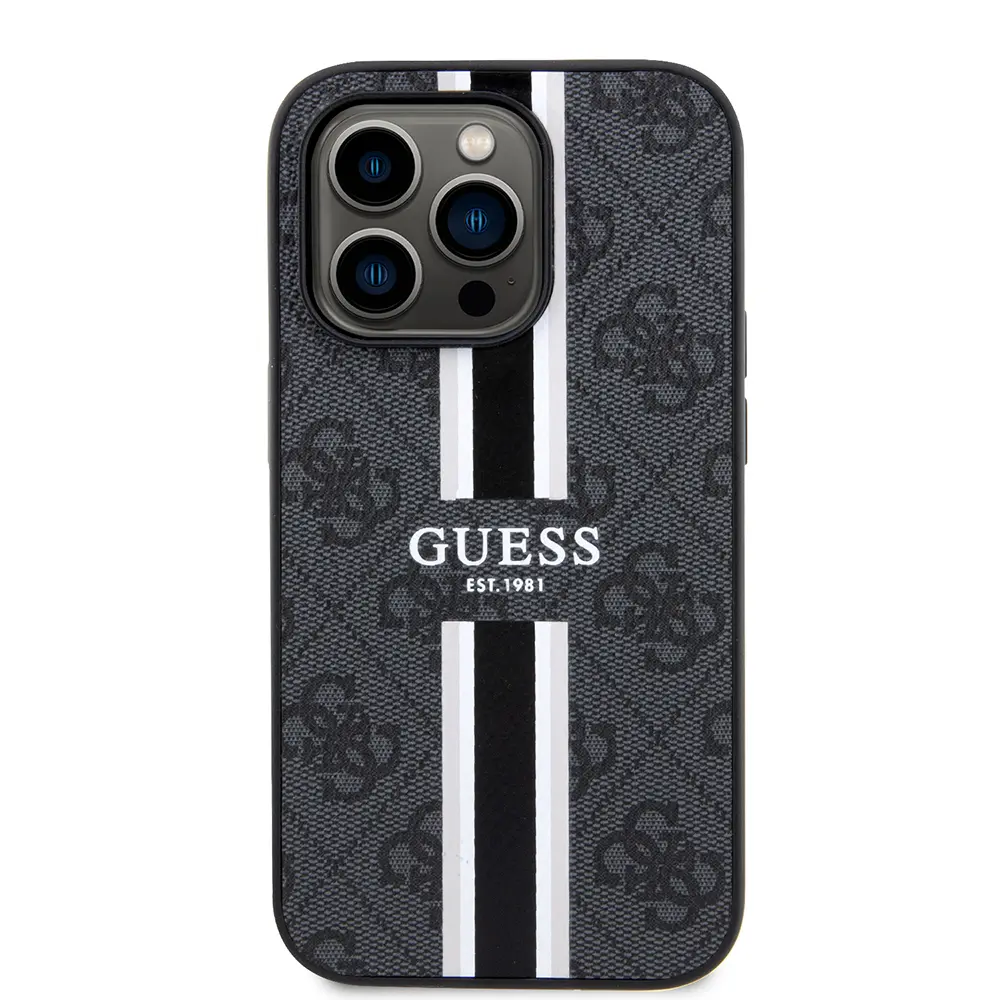iPhone 14 Pro Max MagSafe Uyumlu 4G Şerit Tasarımlı Kılıf - Guess