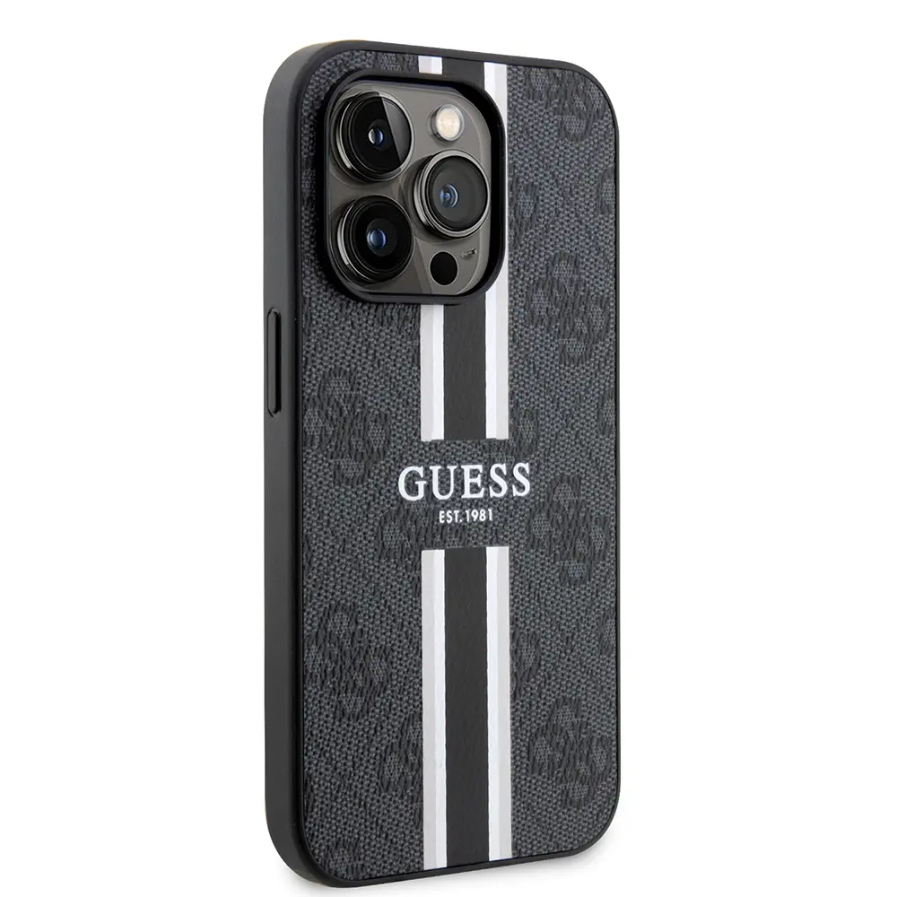 iPhone 14 Pro Max MagSafe Uyumlu 4G Şerit Tasarımlı Kılıf - Guess