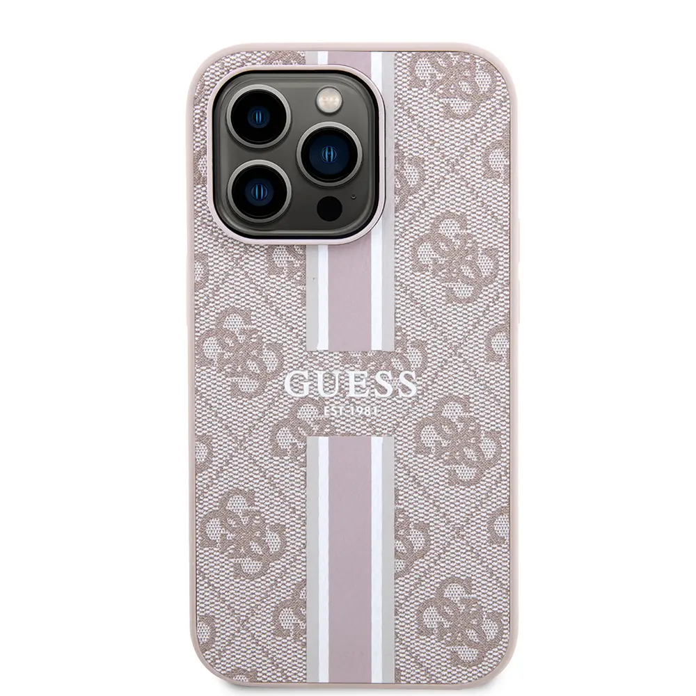 iPhone 14 Pro Max MagSafe Uyumlu 4G Şerit Tasarımlı Kılıf - Guess