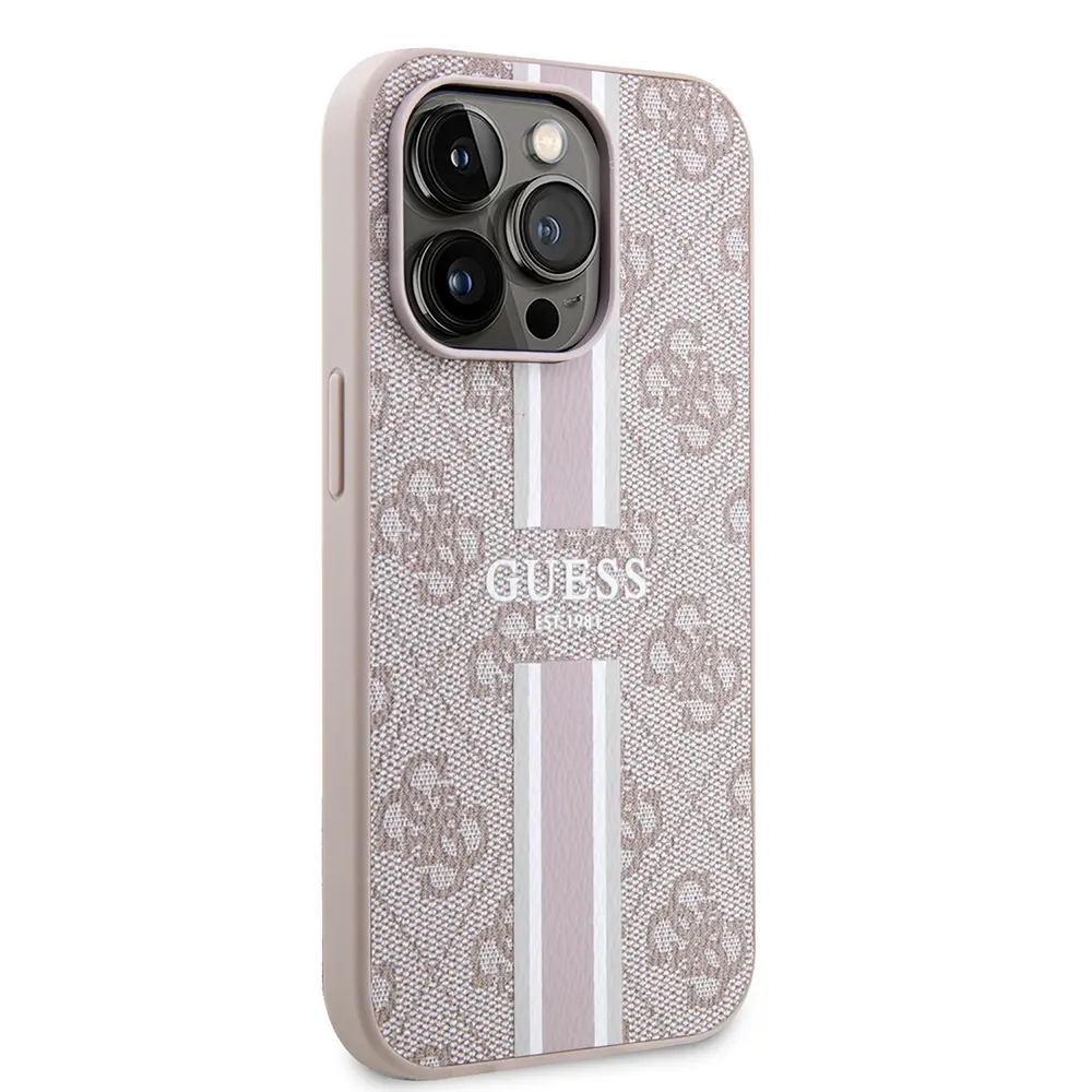 iPhone 14 Pro Max MagSafe Uyumlu 4G Şerit Tasarımlı Kılıf - Guess