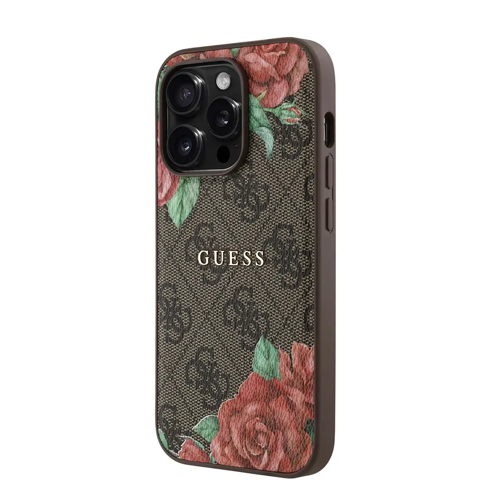 iPhone 14 Pro Max MagSafe Uyumlu Lisanslı Kılıf - Guess Gül Baskılı