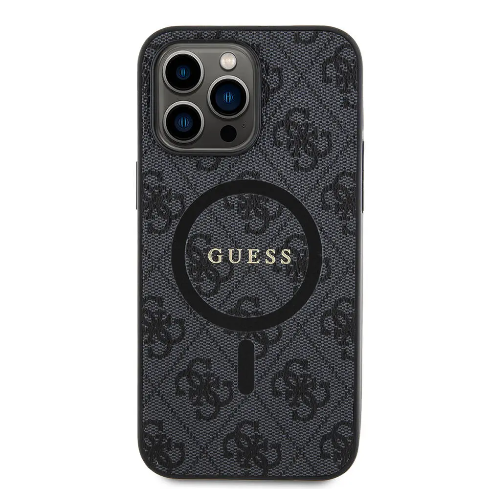 iPhone 14 Pro Max MagSafe Uyumlu Halkalı Kılıf - Guess 4G Logolu