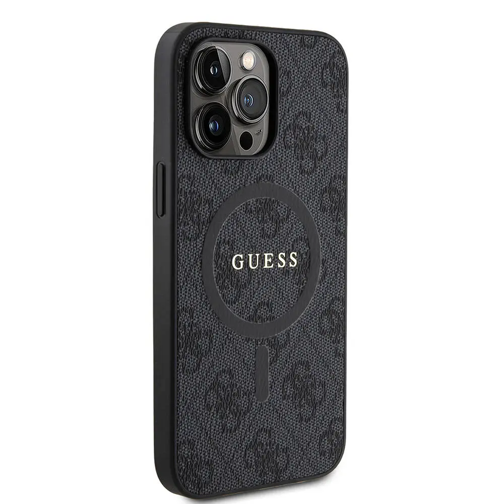 iPhone 14 Pro Max MagSafe Uyumlu Halkalı Kılıf - Guess 4G Logolu