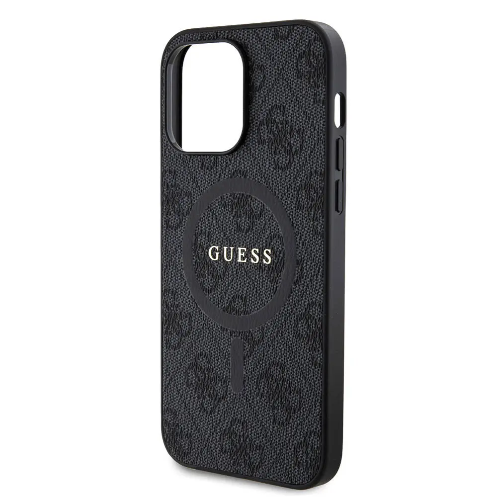 iPhone 14 Pro Max MagSafe Uyumlu Halkalı Kılıf - Guess 4G Logolu